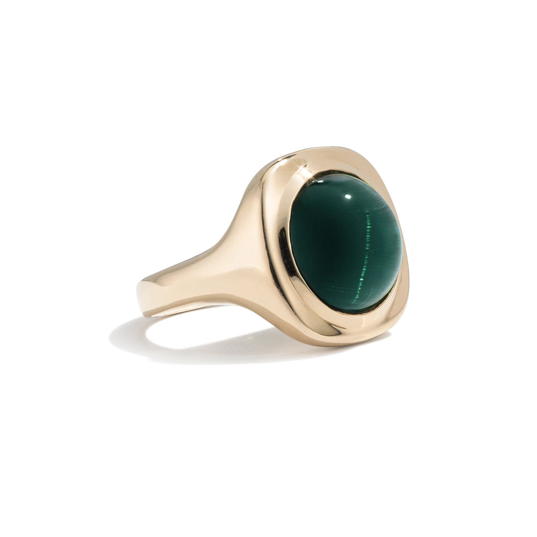 Custom Cat's Eye Tourmaline Ring