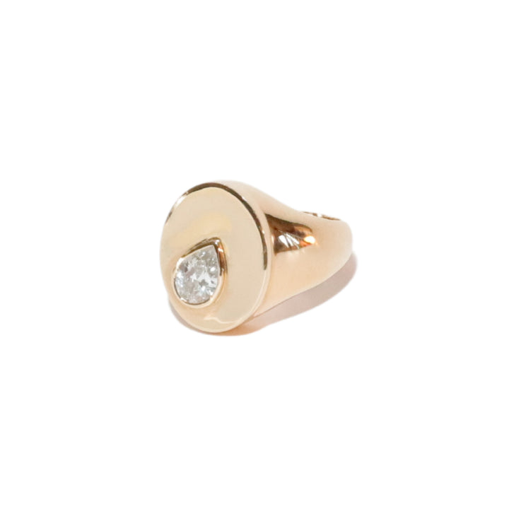 Large Signet Ring in Diamond