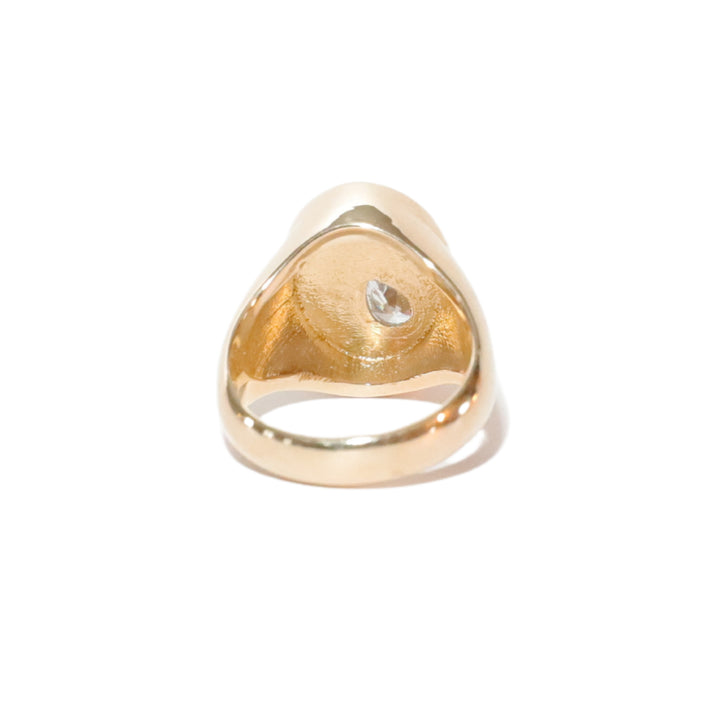 Large Signet Ring in Diamond