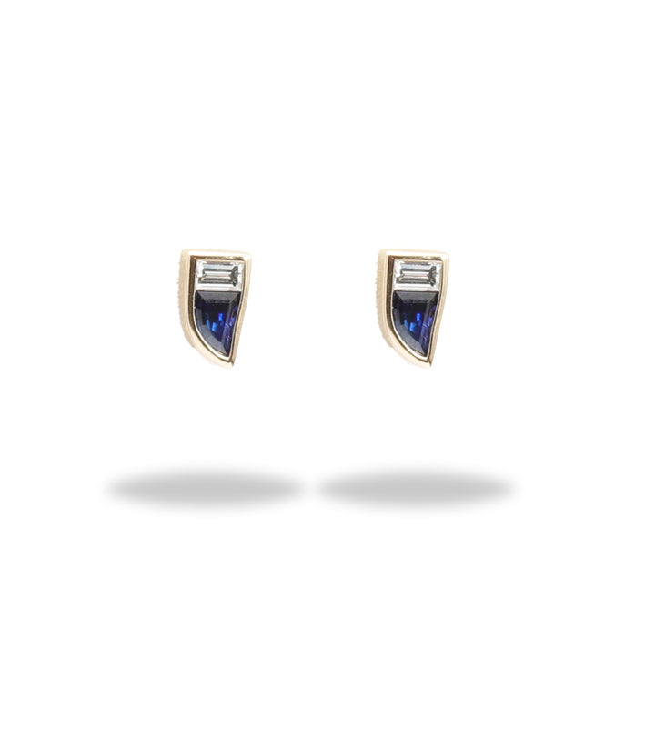 Sapphire and Diamond Claw Stud