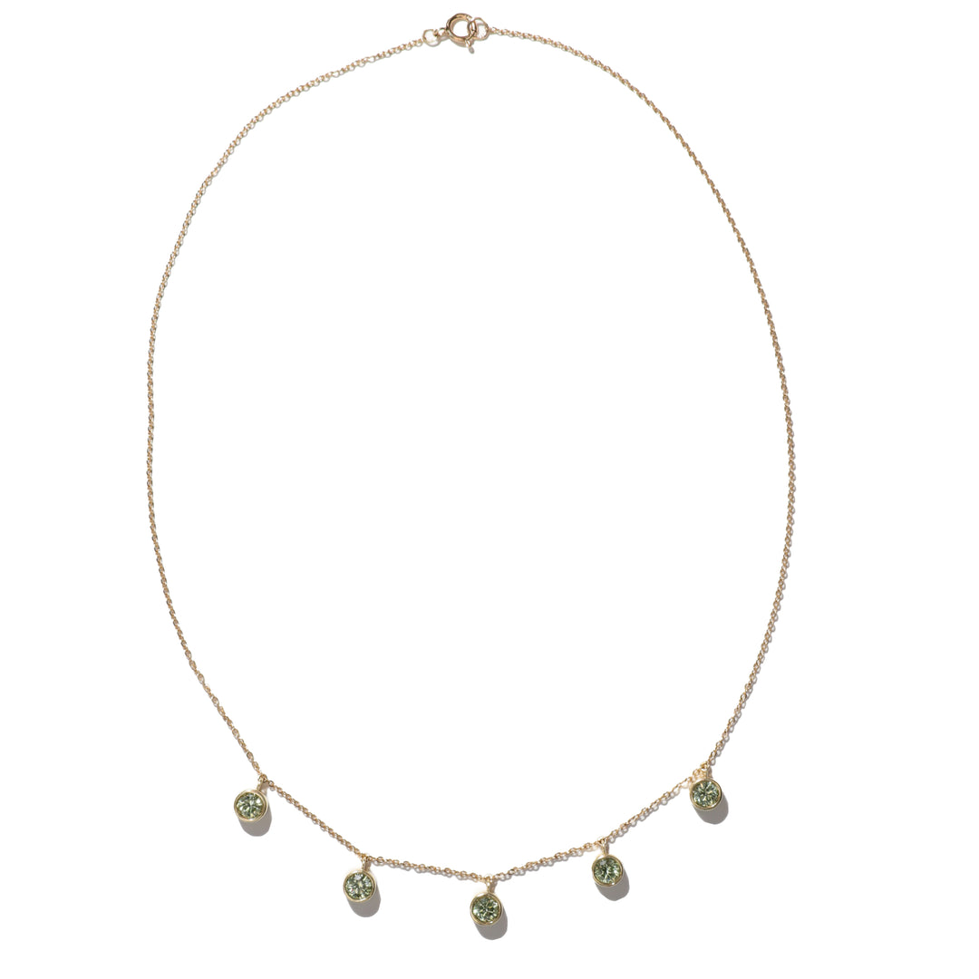 Shaker Necklace in Green Diamond