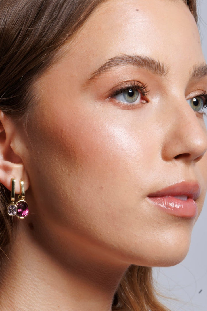 One-of-a-Kind Drop Earring in Pink Rhodolite