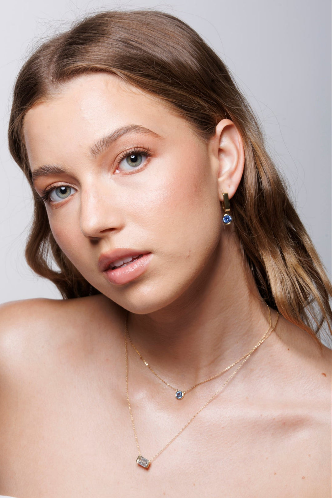 Floating Bezel Necklace in Diamond