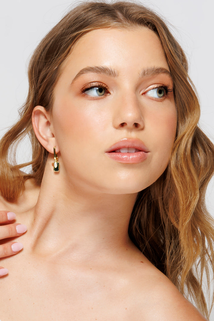 Multi-stone Shaker Earring in Green Tourmaline and Diamond