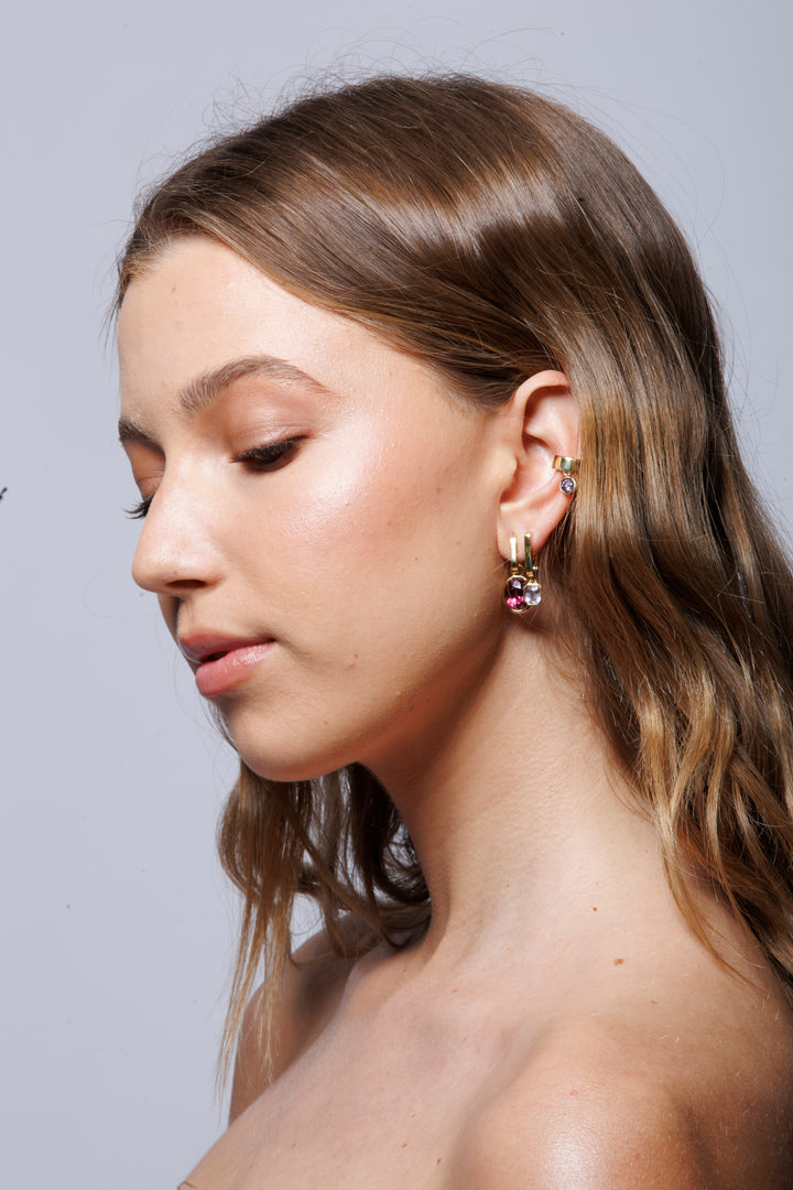 Shaker Ear Cuff in Lilac Spinel