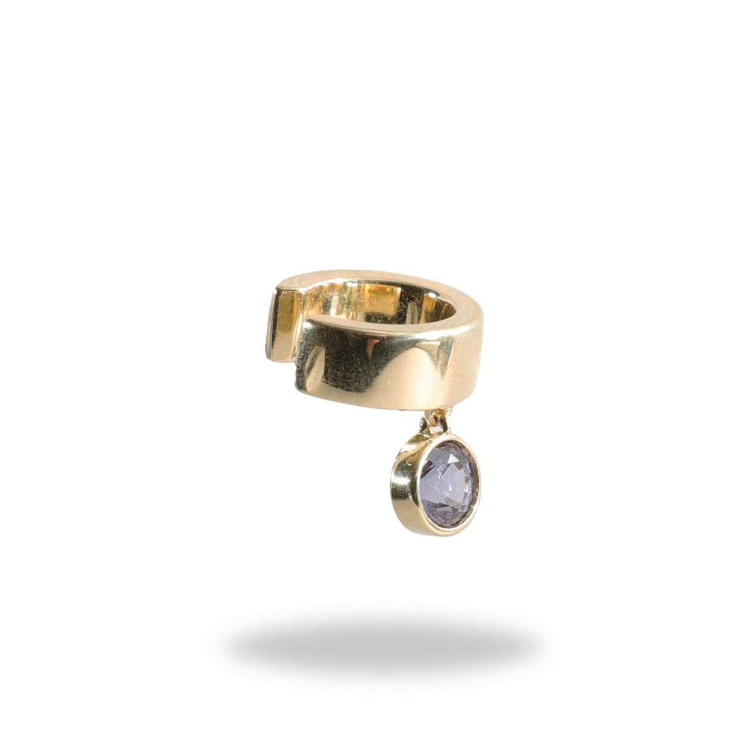 Shaker Ear Cuff in Lilac Spinel