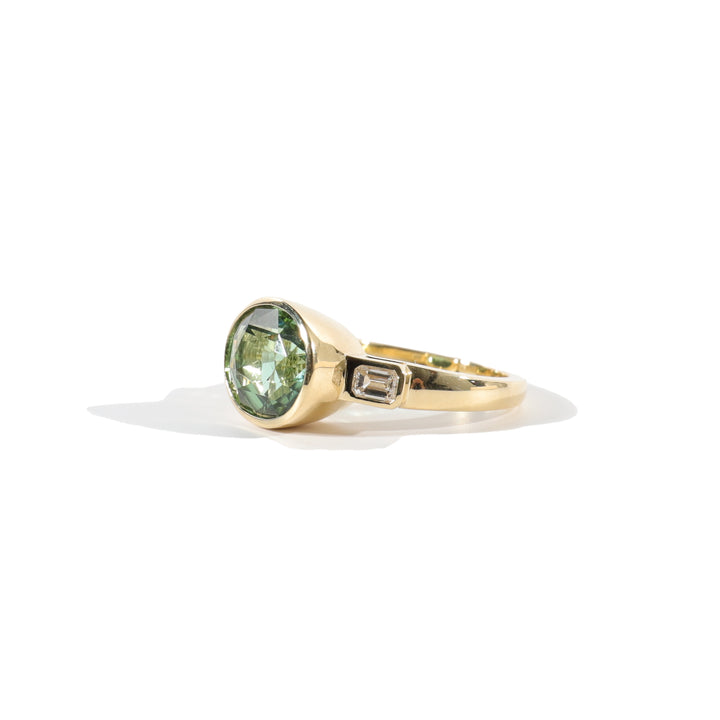 One-of-a-Kind Cocktail Ring in Minty Green Tourmaline and Diamond