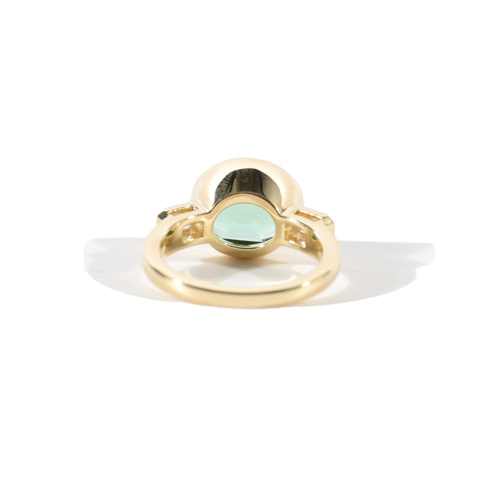 One-of-a-Kind Cocktail Ring in Minty Green Tourmaline and Diamond