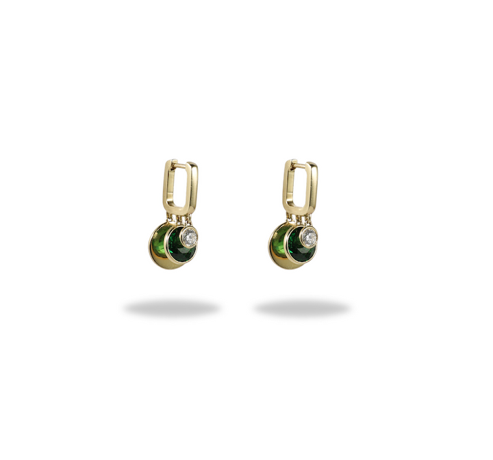 Discus Earring Tsavorite (Small)