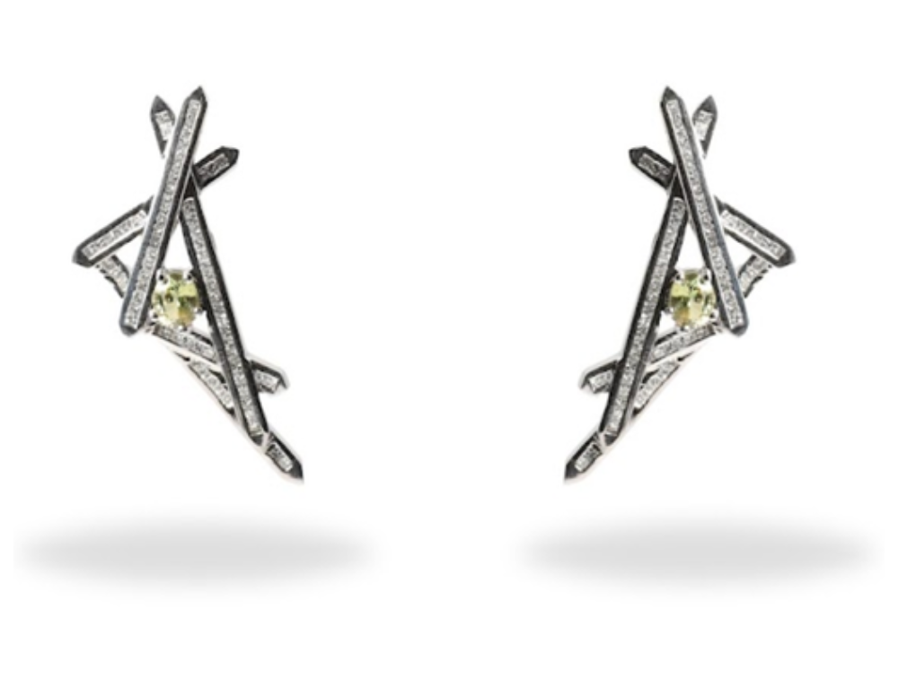 One-of-a-kind "Paris" Earring in Yellow Sapphire
