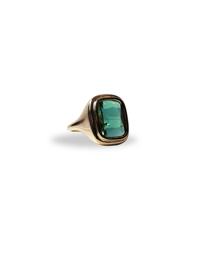 Green Tourmaline Statement Ring