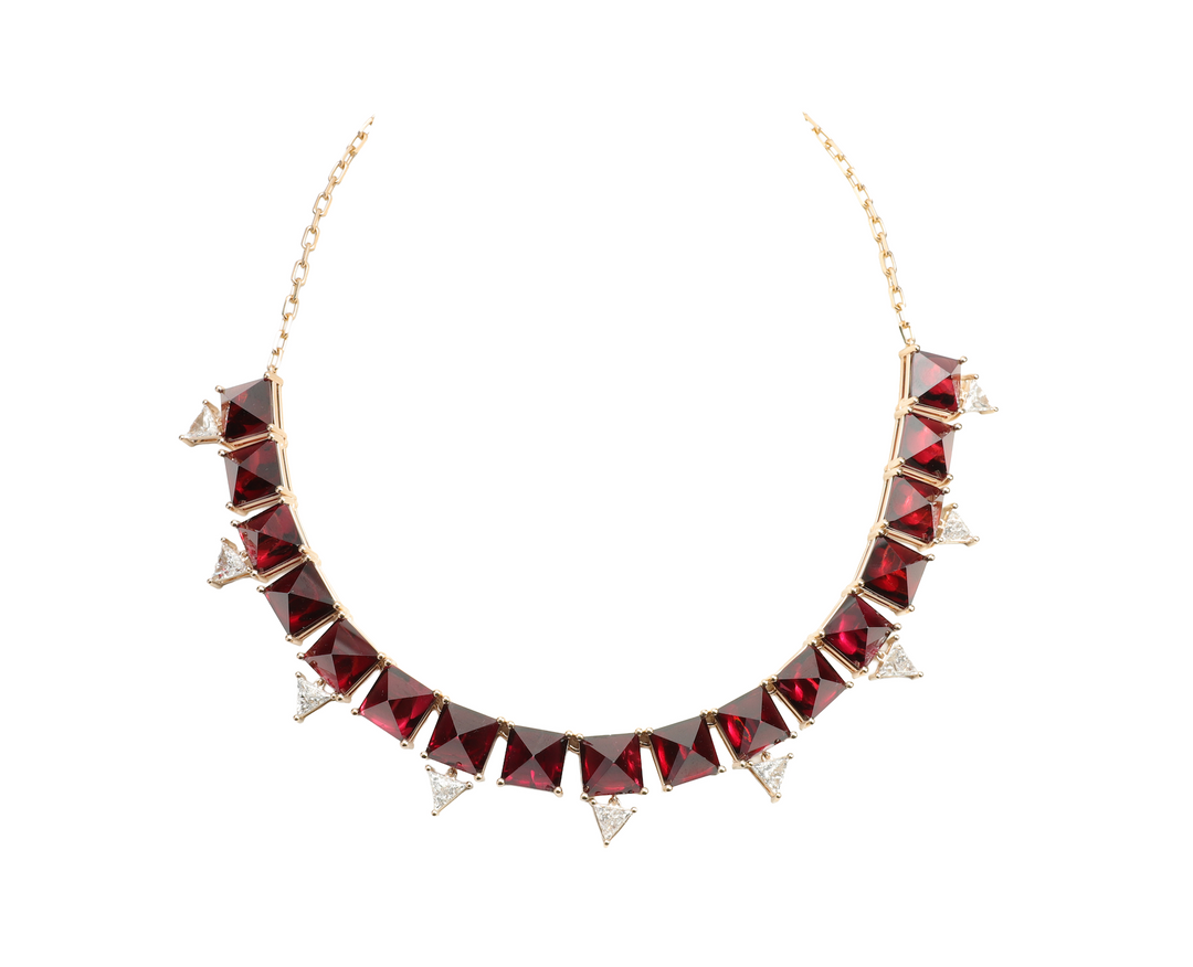 Stud Cut Riviere with Diamonds